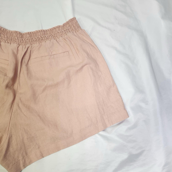 Gap Women’s Linen Blend Pull On Shorts Pink Elastic Waist Size XXL Casual - Picture 6 of 11